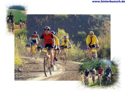 Hinterbueschbiker Manni in Aktion beim Vulkanbike Marathon 2002